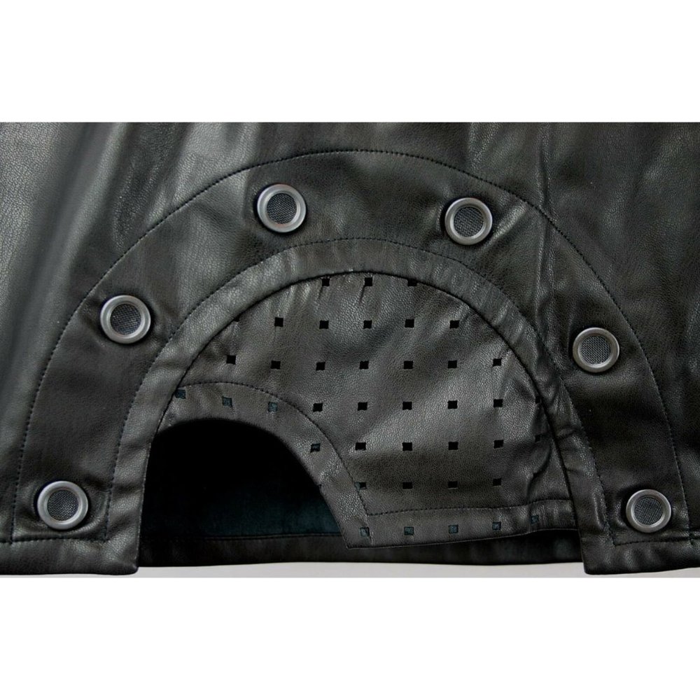 NWT JAMIE SADOCK Golf Skirt 18" Faux Leather Jet B - Picture 4 of 8